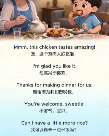 Chicken tastes amazing!
